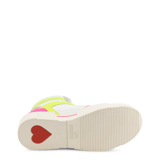 Love Moschino Woman Sneakers classic leather round toe