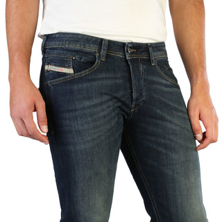 Diesel Legg-jeans solid colour visible logo