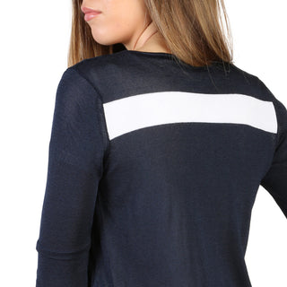 Sleek Fasten: Armani's 3/4 Sleeve Sweater