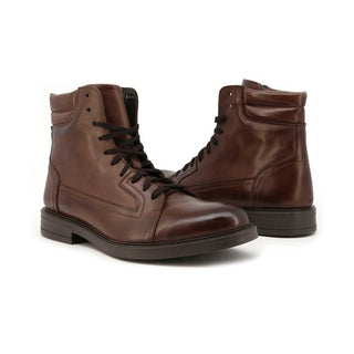 Duca di Morrone Men's Leather Round Toe Boots