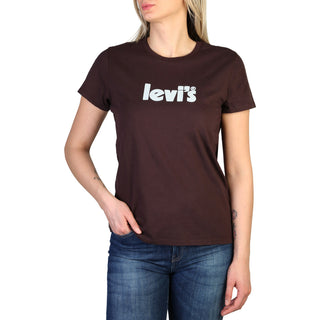 Levi's Solid Colour T-Shirt with Visible Logo Prints