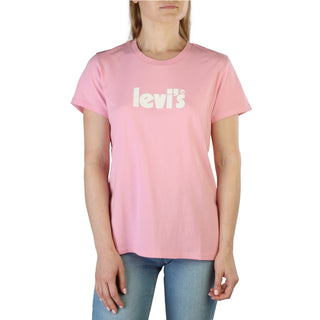 Levi's Solid Colour T-Shirt with Visible Logo Prints