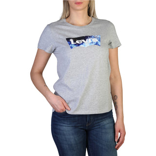 Levi's Solid Colour T-Shirt with Visible Logo Prints