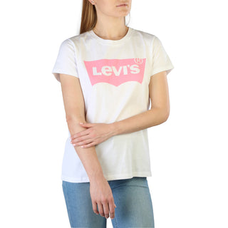 Levi's Solid Colour T-Shirt with Visible Logo Prints