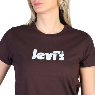 Levi's Solid Colour T-Shirt with Visible Logo Prints