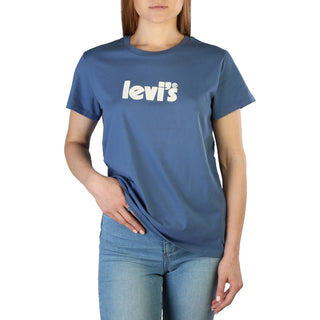 Levi's Solid Colour T-Shirt with Visible Logo Prints