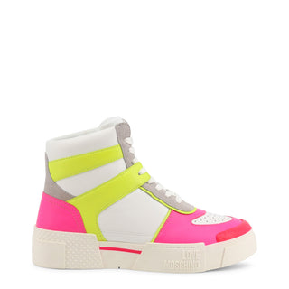 Love Moschino Woman Sneakers classic leather round toe